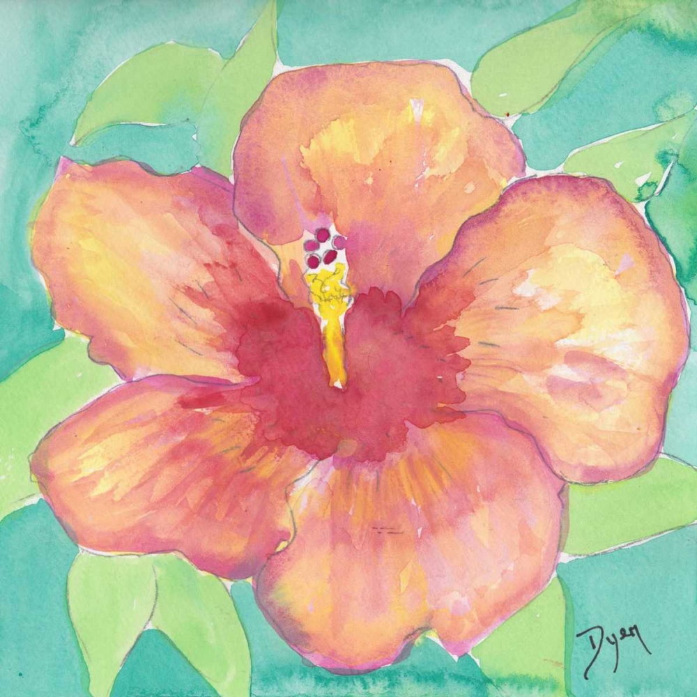 Sunset Hibiscus II art print by Beverly Dyer for $57.95 CAD