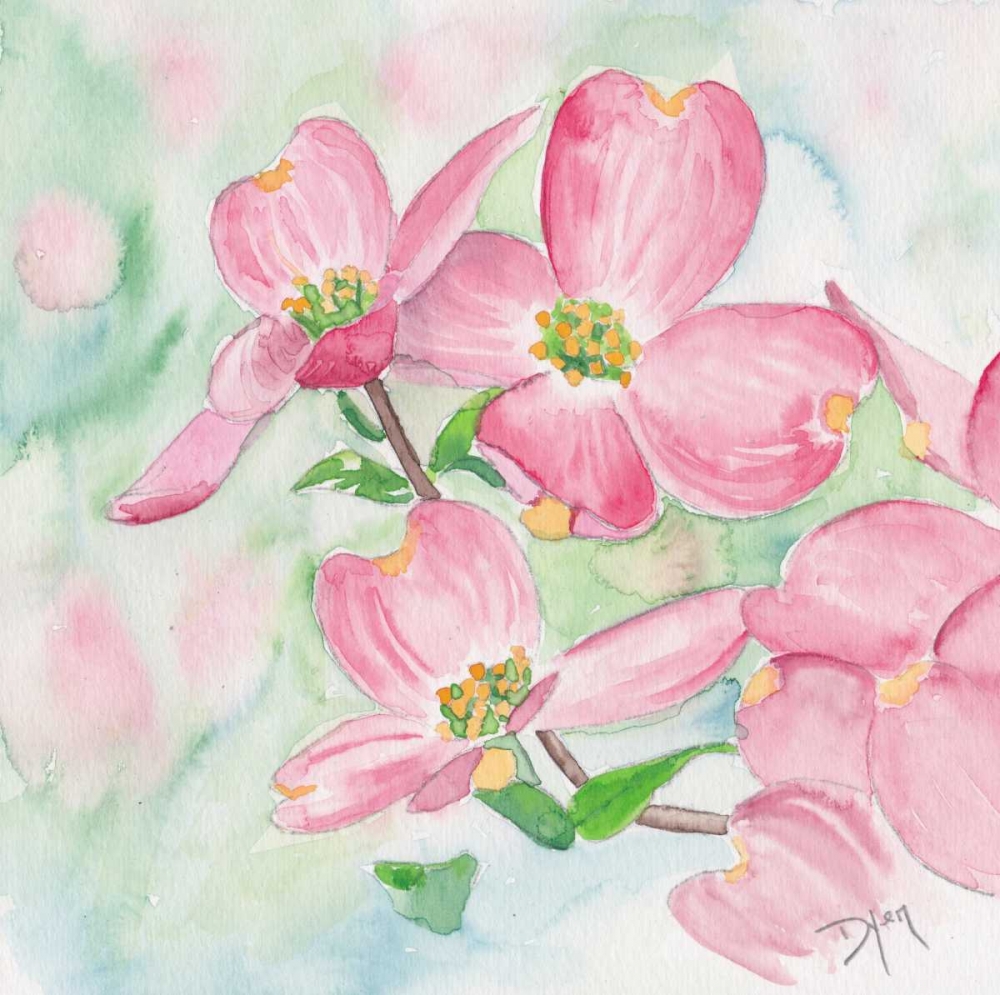 Pink Dogwood I art print by Beverly Dyer for $57.95 CAD
