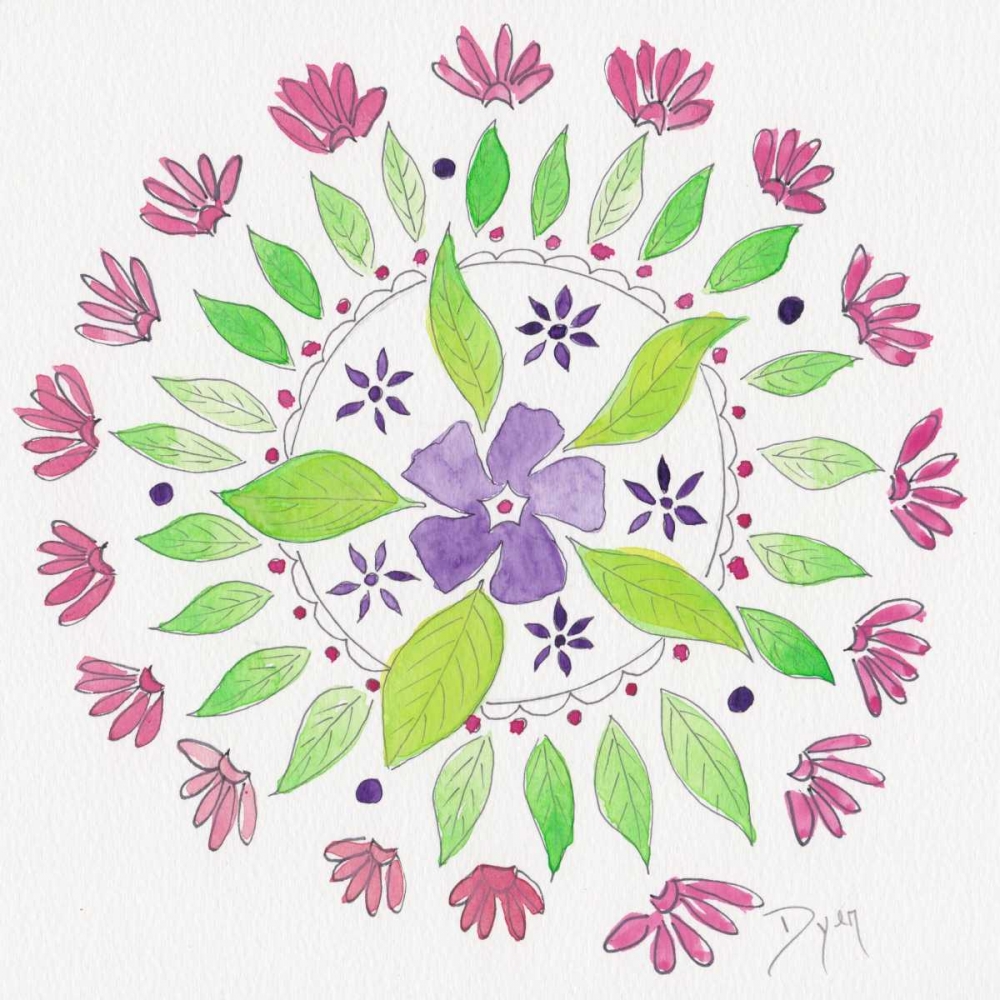 Nature Mandala I art print by Beverly Dyer for $57.95 CAD