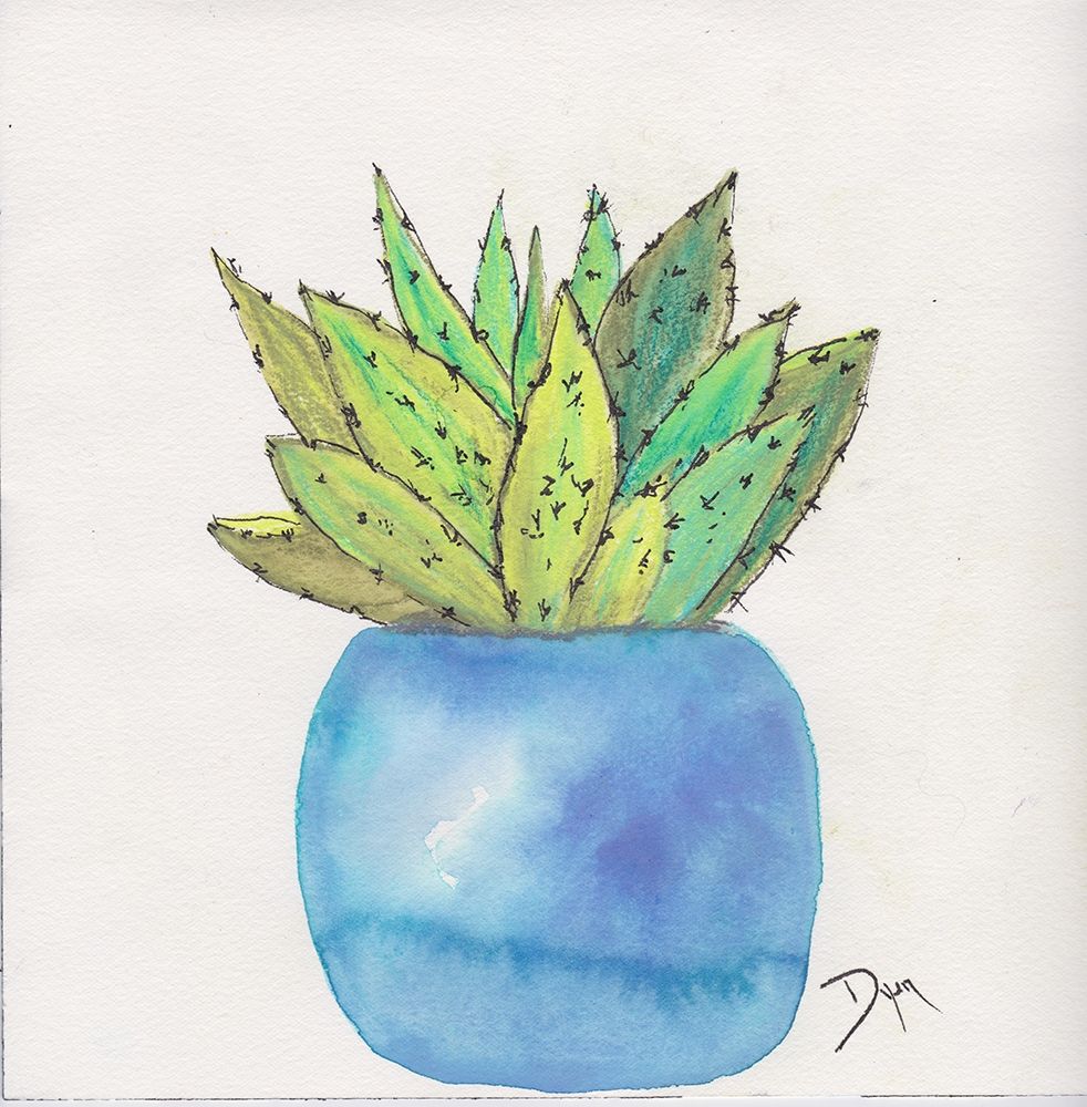 Cactus Pot II art print by Beverly Dyer for $57.95 CAD
