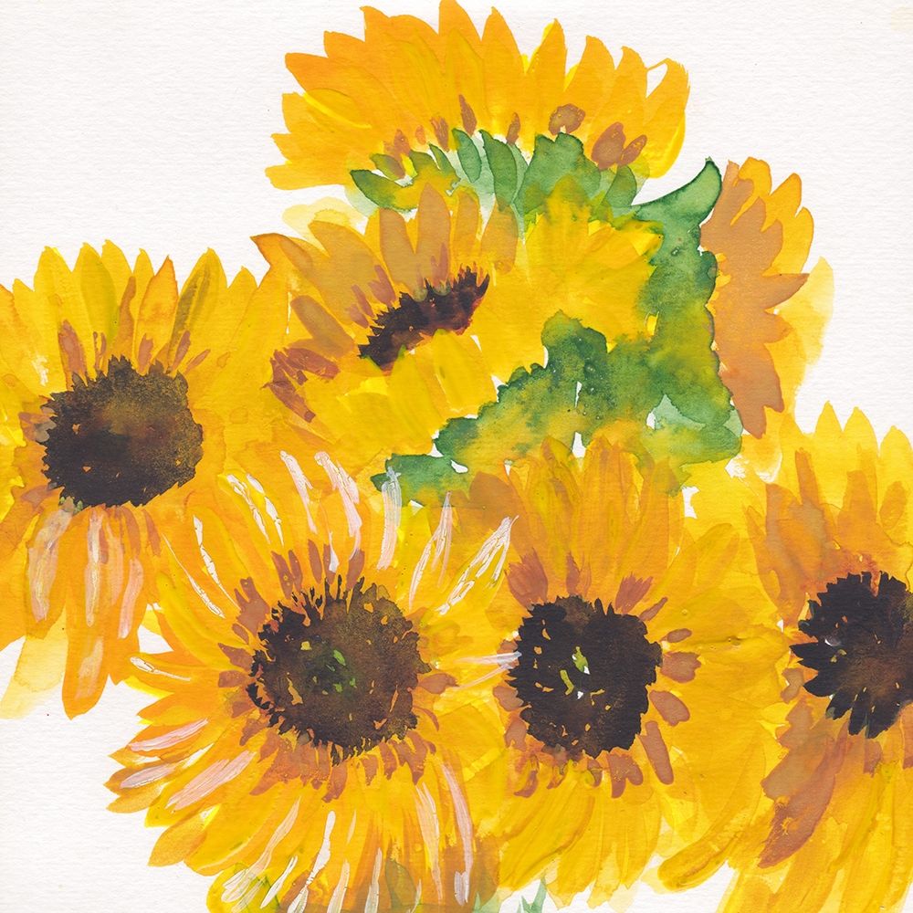 Close Sunflower Bouquet art print by Beverly Dyer for $57.95 CAD
