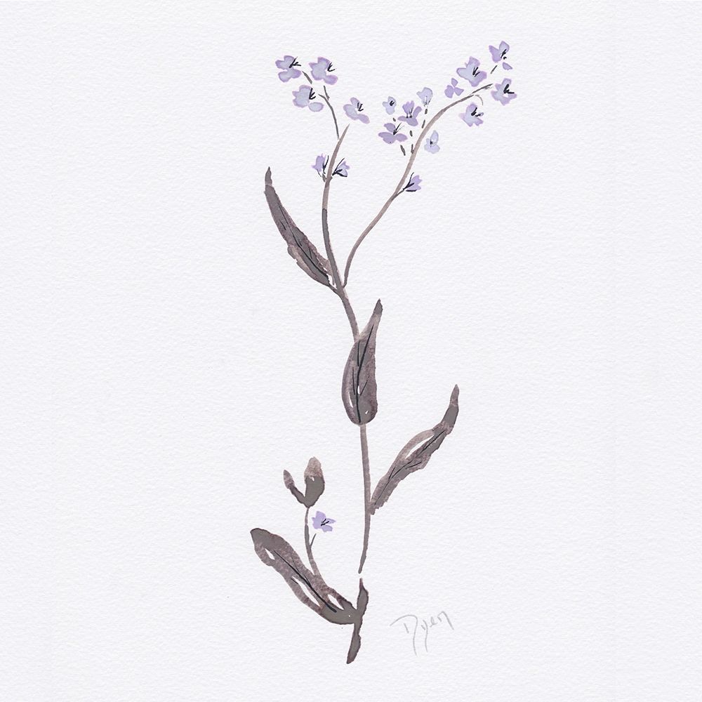 Lavender Wildflowers I art print by Beverly Dyer for $57.95 CAD