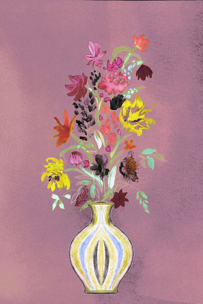 Plum Florals 1 art print by Bea Dina for $57.95 CAD