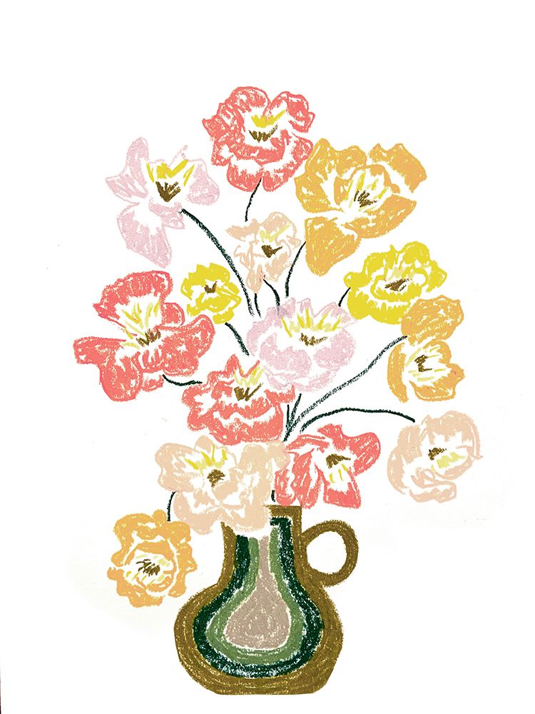 Soft Bouquet Flowers art print by Bea Dina for $57.95 CAD