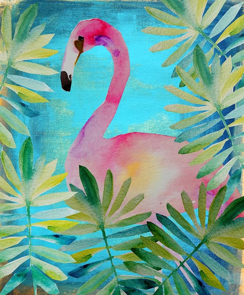 Palm Flamingo 2 art print by Boho Hue Studio for $57.95 CAD