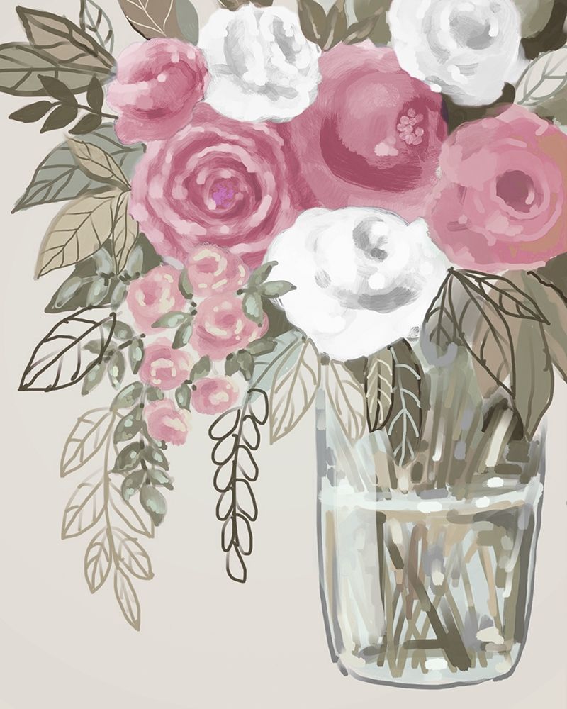 Soft Pink Florals 1 art print by Boho Hue Studio for $57.95 CAD