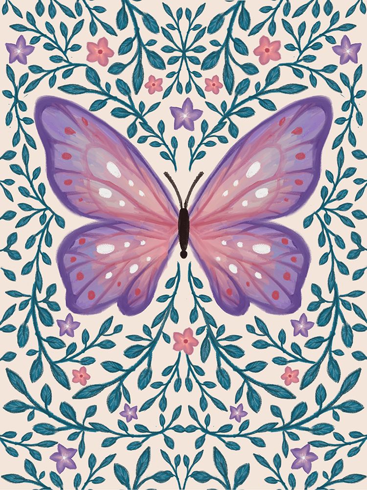 Butterfly On The Vines art print by Chen Alyesh for $57.95 CAD
