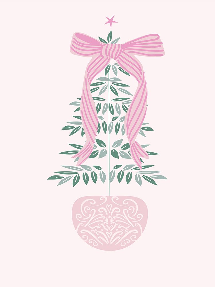 Pink Christmas Tree art print by Chen Alyesh for $57.95 CAD