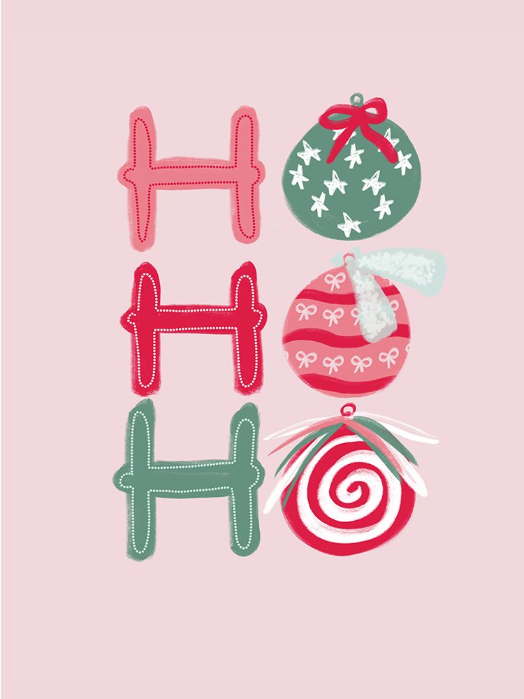 Ho Ho Ho Ornaments art print by Chen Alyesh for $57.95 CAD