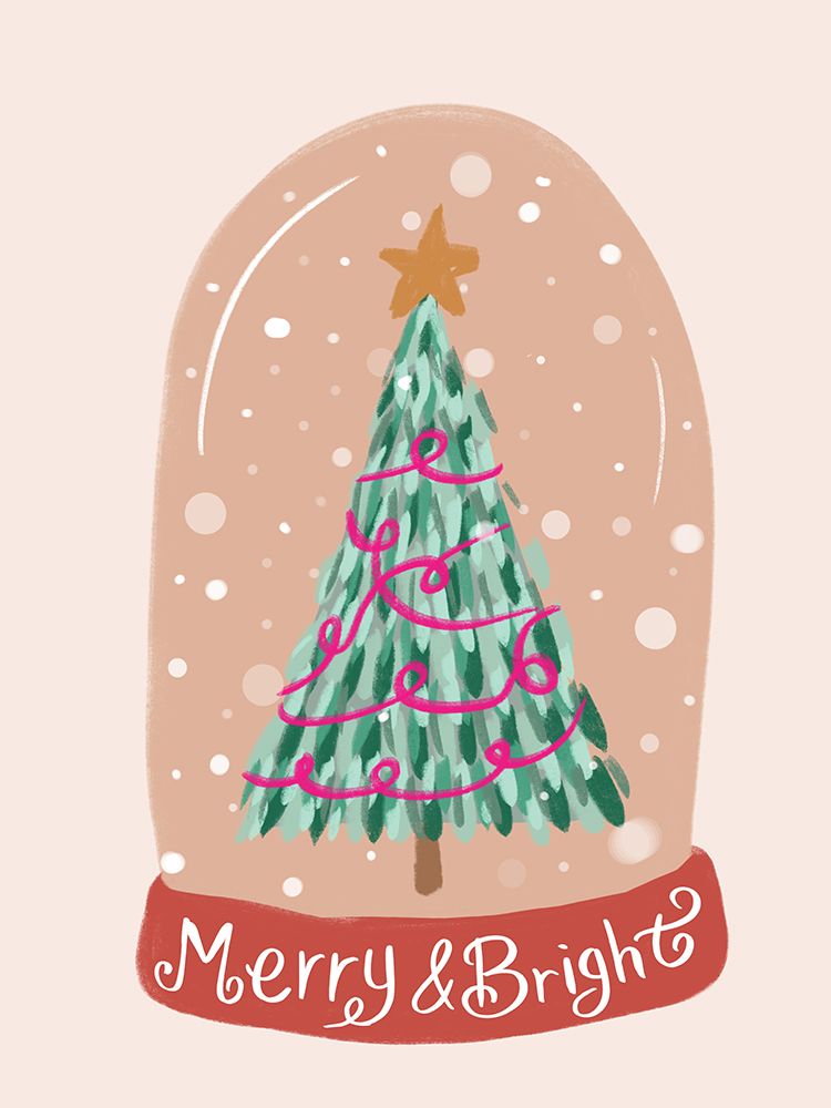 Merry And Bright Snow Globe art print by Chen Alyesh for $57.95 CAD