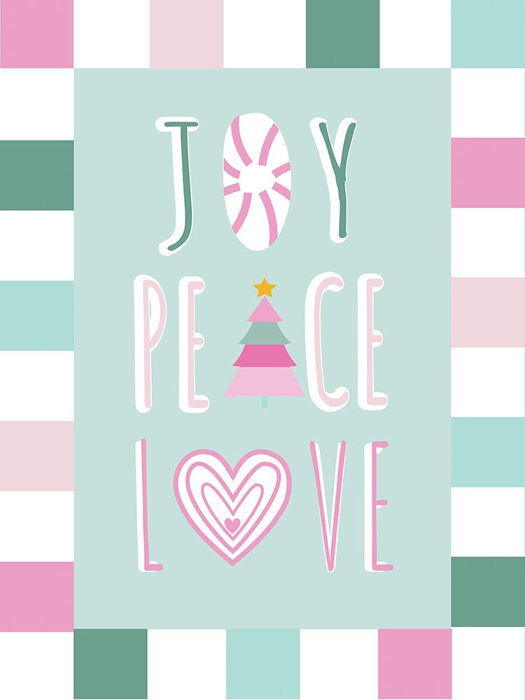Joy Peace Love  Christmas V2 art print by Chen Alyesh for $57.95 CAD