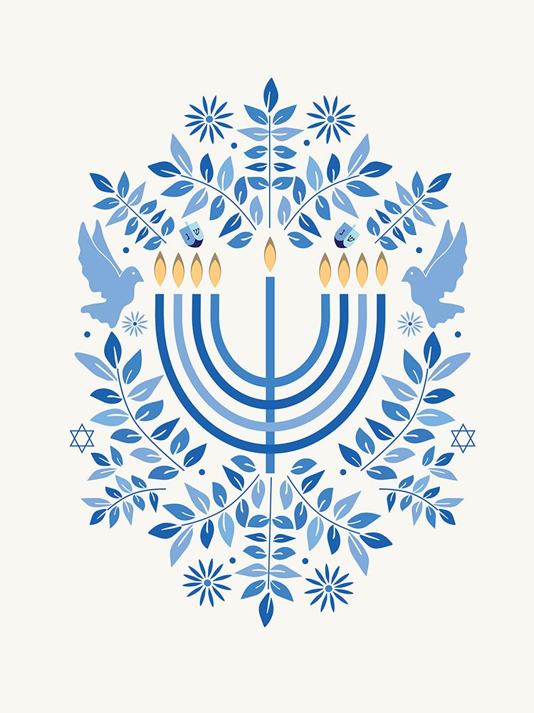 Hanukkah In Bloom art print by Chen Alyesh for $57.95 CAD