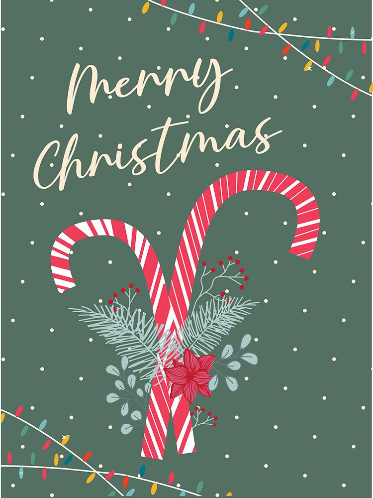 Merry Christmas Candy Cane art print by Chen Alyesh for $57.95 CAD