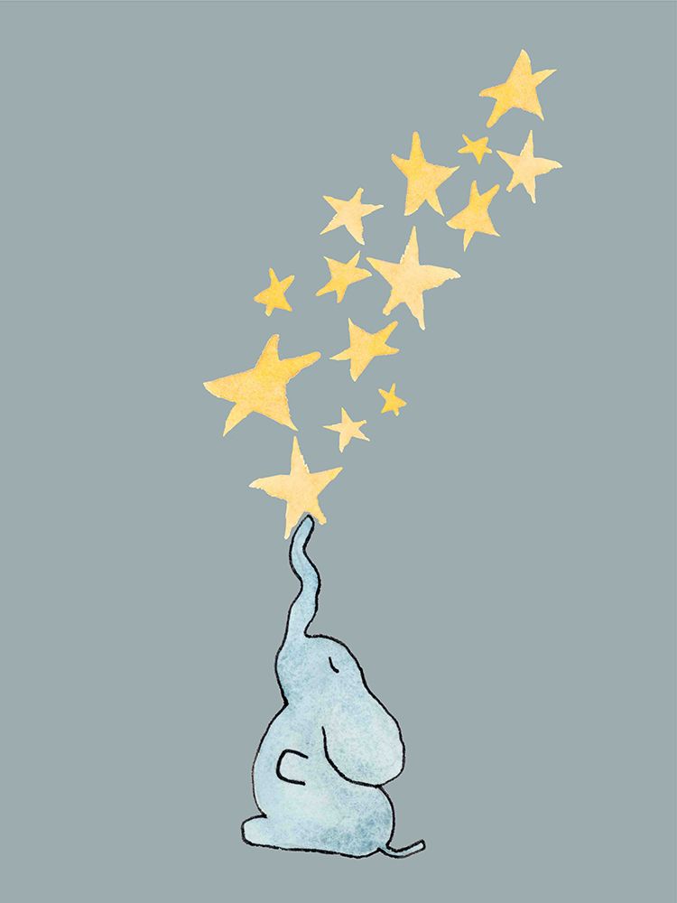 Elephant Star Wish art print by Corinne Rose Design for $57.95 CAD