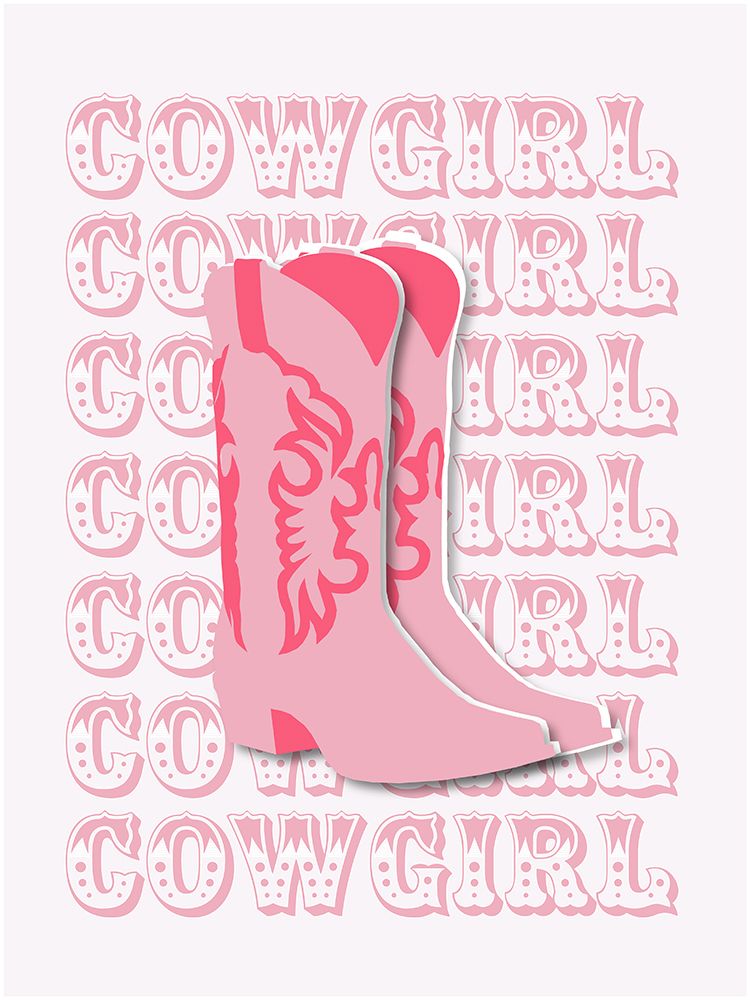 Cowgirl Boots art print by Corinne Rose Design for $57.95 CAD
