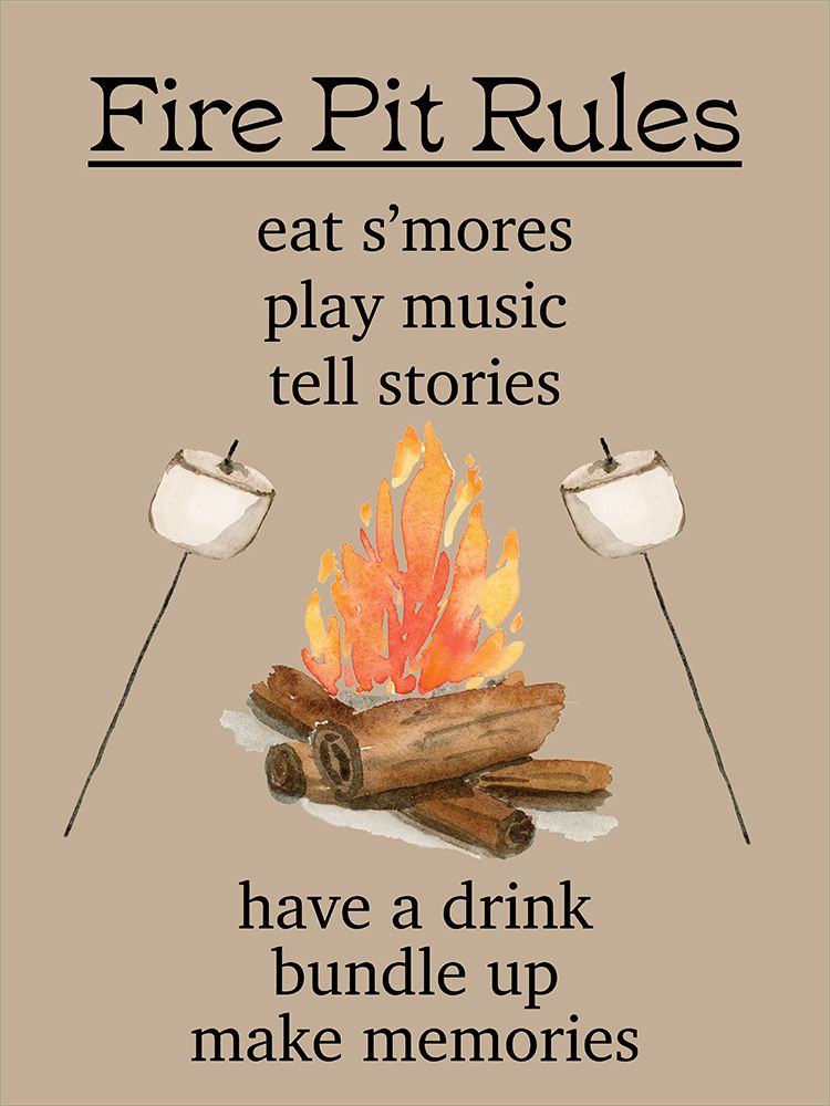 Firepit Rules 2 art print by Corinne Rose Design for $57.95 CAD