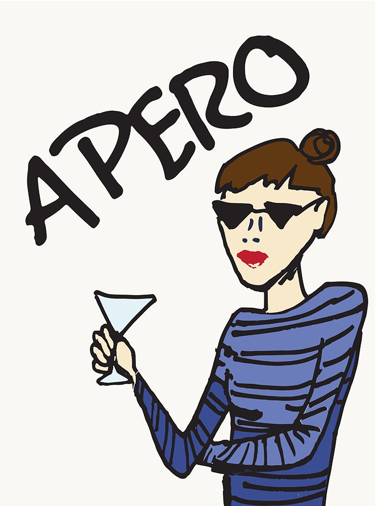 Woman With Martini art print by Corinne Rose Design for $57.95 CAD