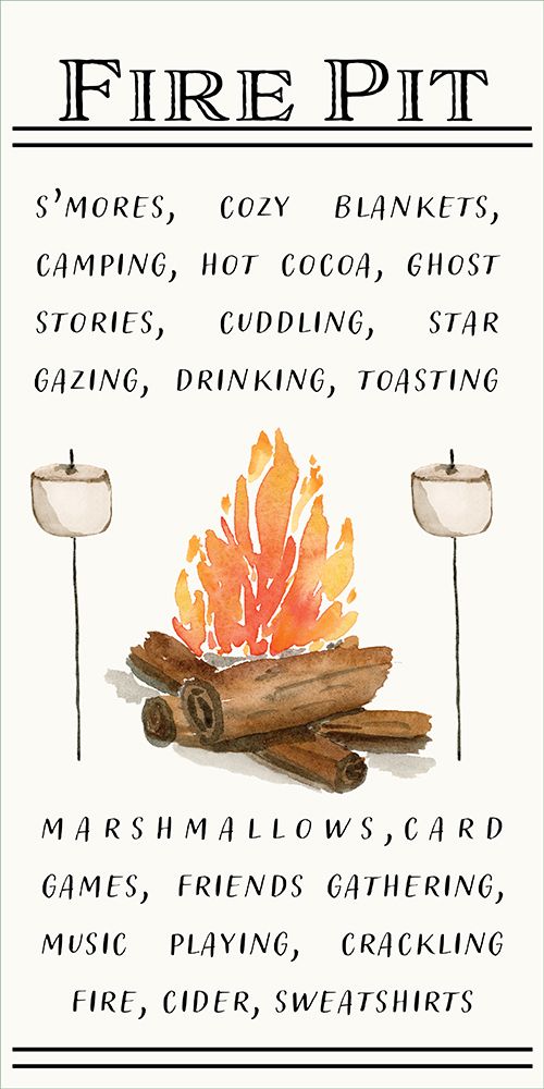 Firepit And Marshmallows art print by Corinne Rose Design for $57.95 CAD