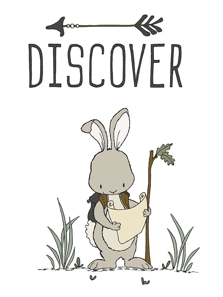 Bunny Discover art print by Sweet Melody Designs for $57.95 CAD