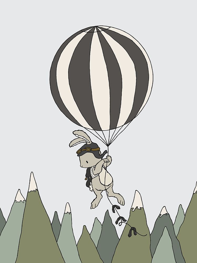 Bunny Balloon Adventure art print by Sweet Melody Designs for $57.95 CAD