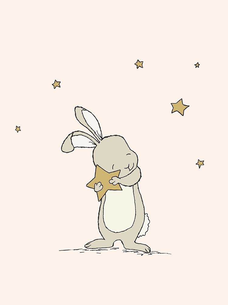 Bunny Holds A Star art print by Sweet Melody Designs for $57.95 CAD