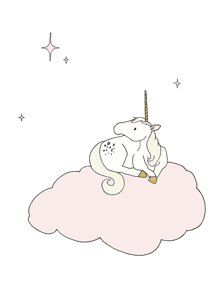 Unicorn Star Cloud art print by Sweet Melody Designs for $57.95 CAD