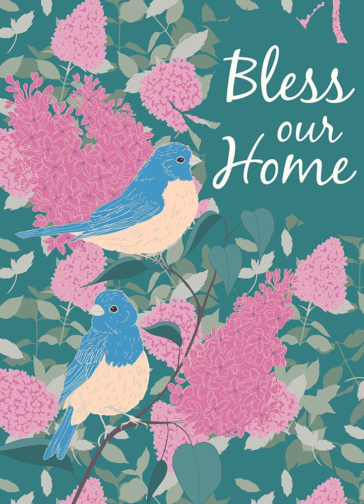 Blue Birds Bless Our Home art print by Sweet Melody Designs for $57.95 CAD