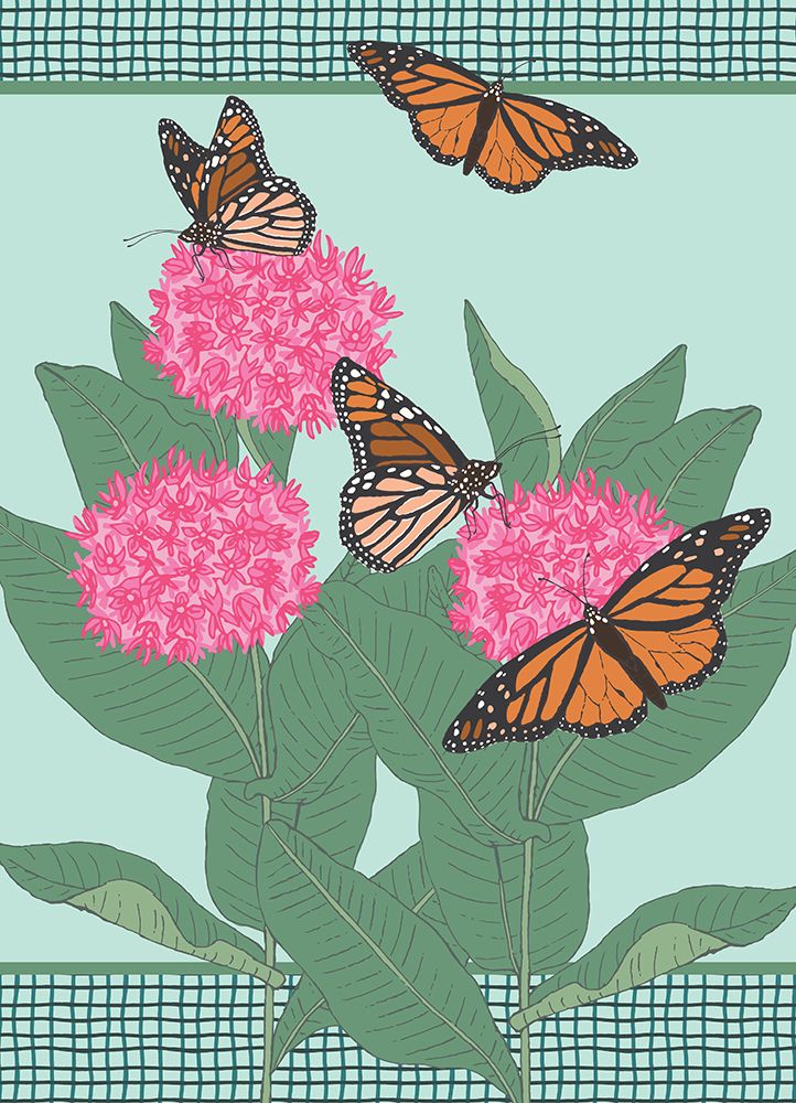 Monarchs And Milkweed art print by Sweet Melody Designs for $57.95 CAD