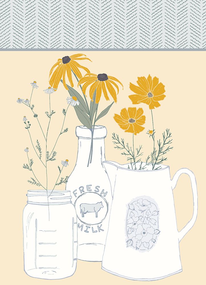 Farmhouse Flowers art print by Sweet Melody Designs for $57.95 CAD