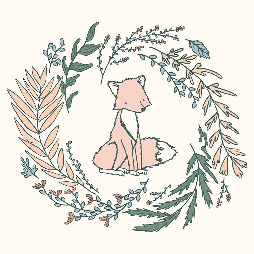 Fox Laurels art print by Sweet Melody Designs for $57.95 CAD