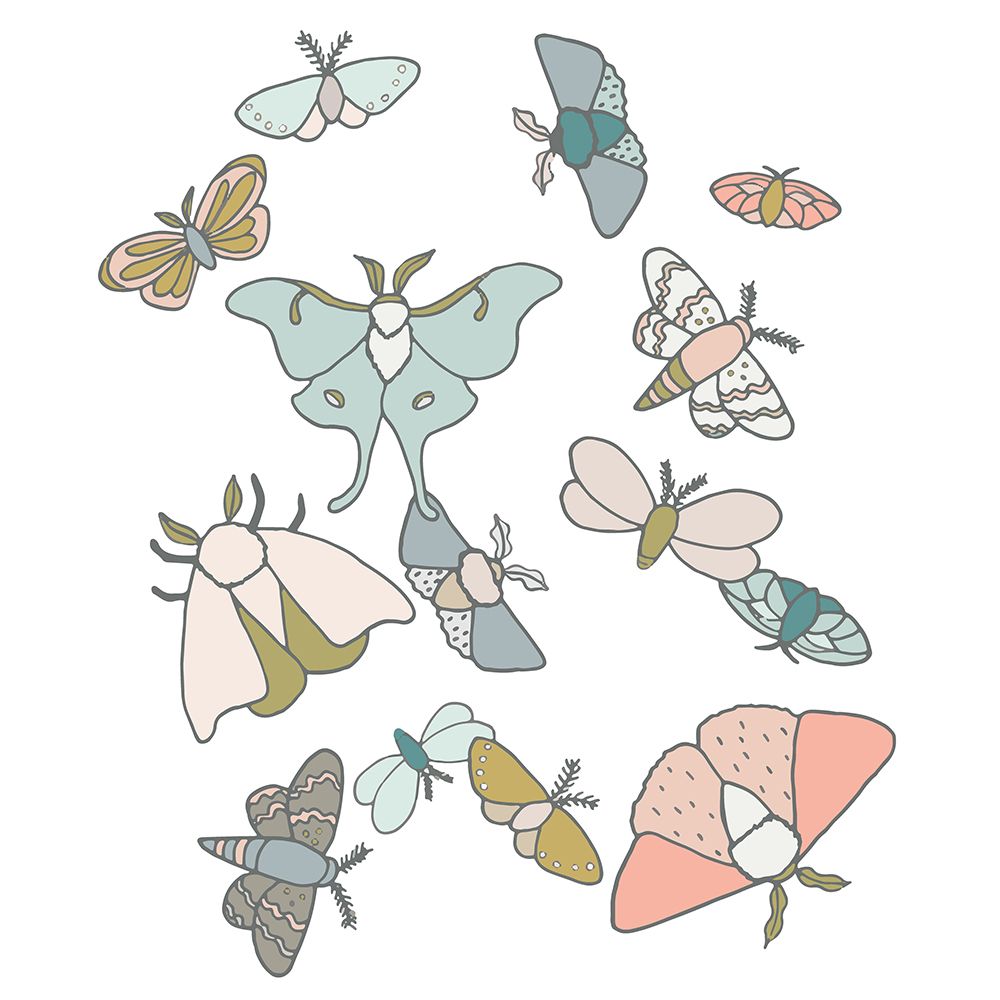 Moths Flutter art print by Sweet Melody Designs for $57.95 CAD