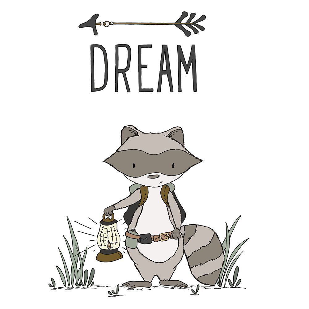Raccoon Dream art print by Sweet Melody Designs for $57.95 CAD