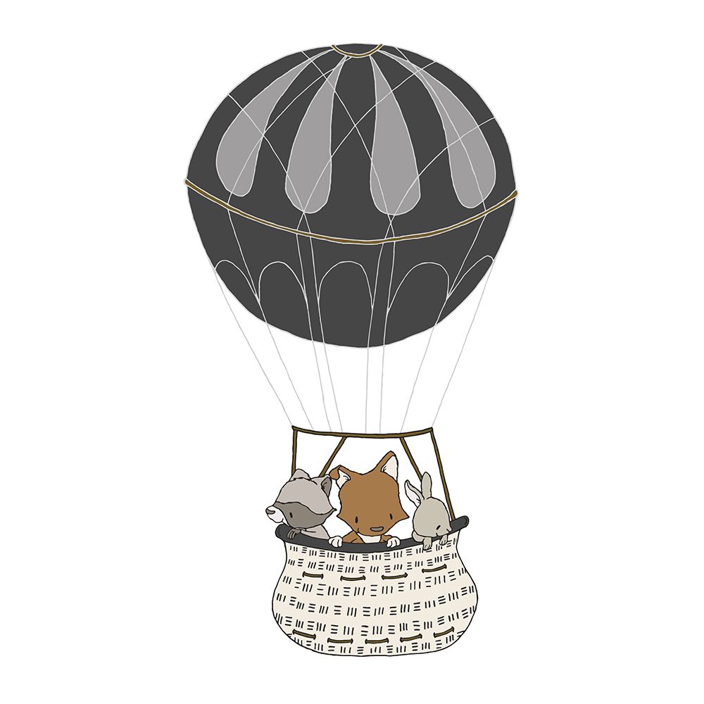 _Woodland Hot Air Balloon 1 art print by Sweet Melody Designs for $57.95 CAD