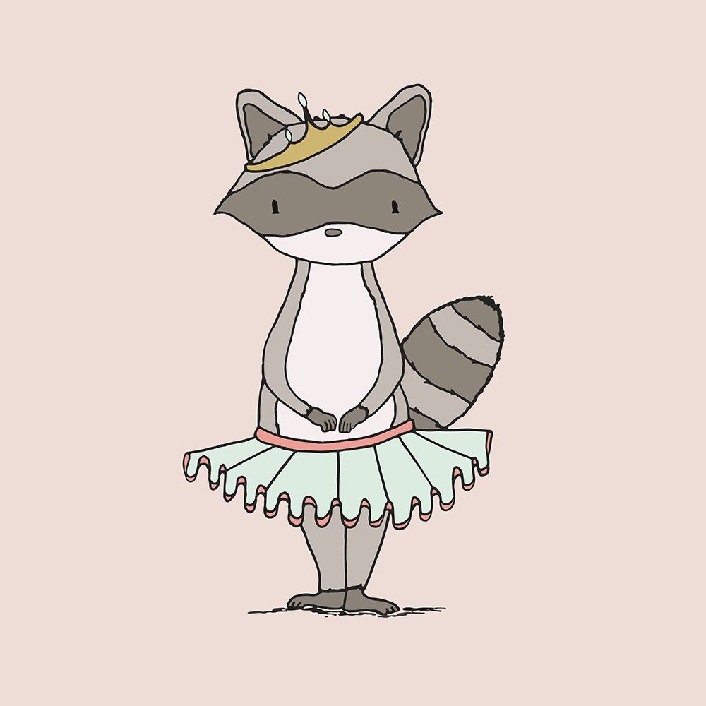 Raccoon Princess art print by Sweet Melody Designs for $57.95 CAD