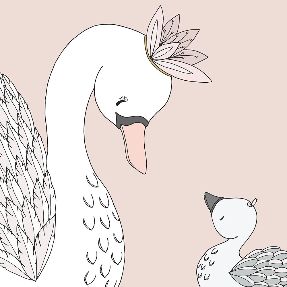 Swan Mama Baby art print by Sweet Melody Designs for $57.95 CAD