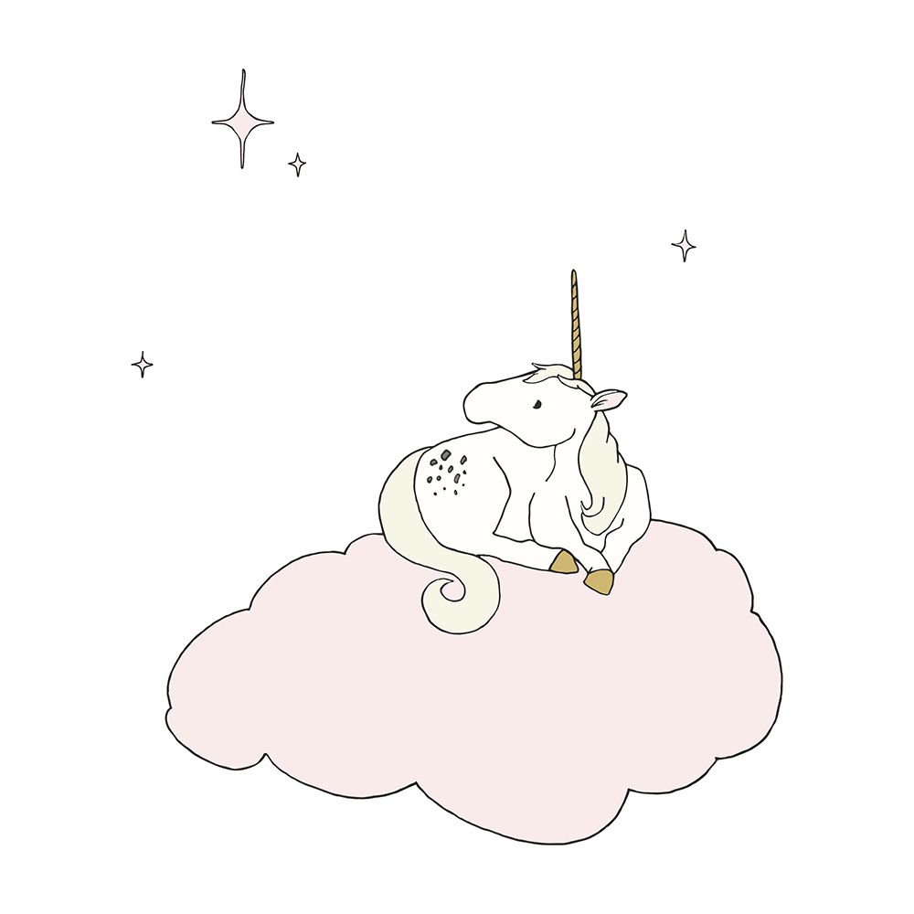 Unicorn Star Cloud art print by Sweet Melody Designs for $57.95 CAD