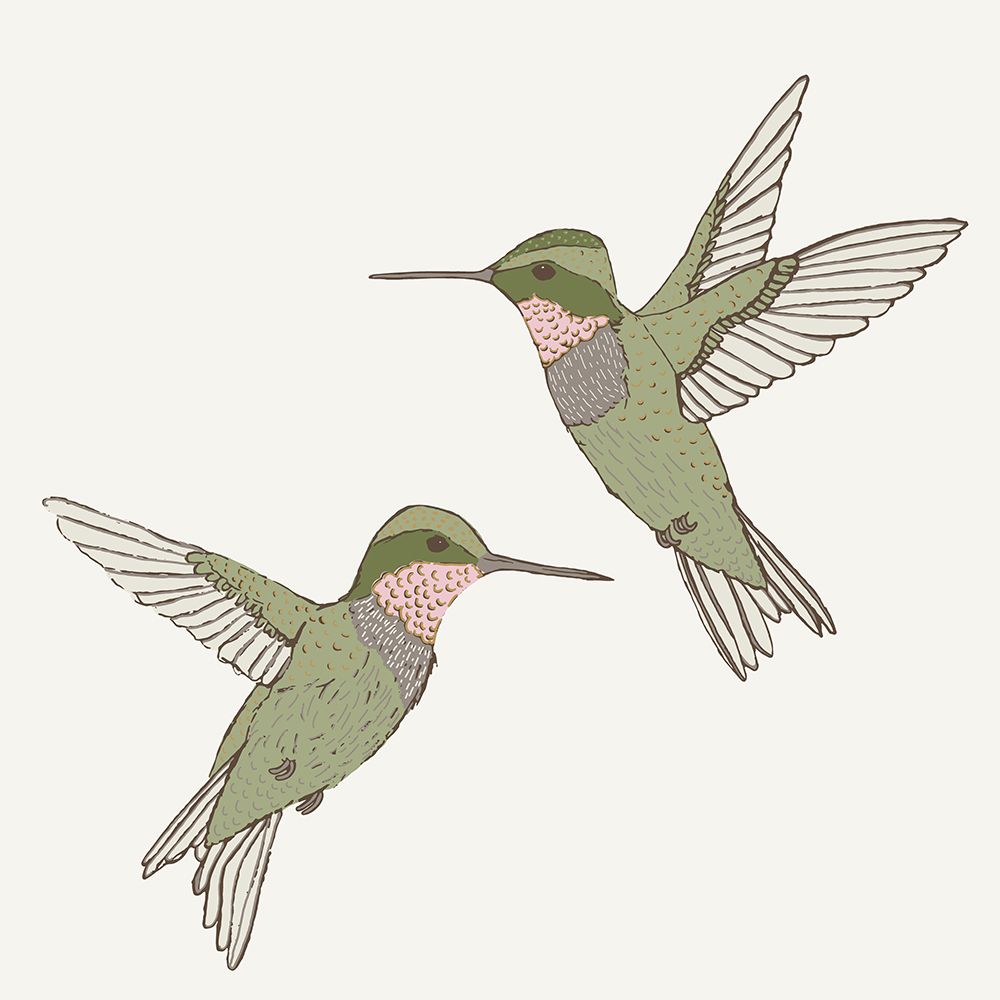 Heirloom Hummingbirds art print by Sweet Melody Designs for $57.95 CAD