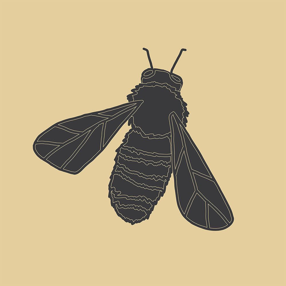 Bees Black And Gold 2 art print by Sweet Melody Designs for $57.95 CAD
