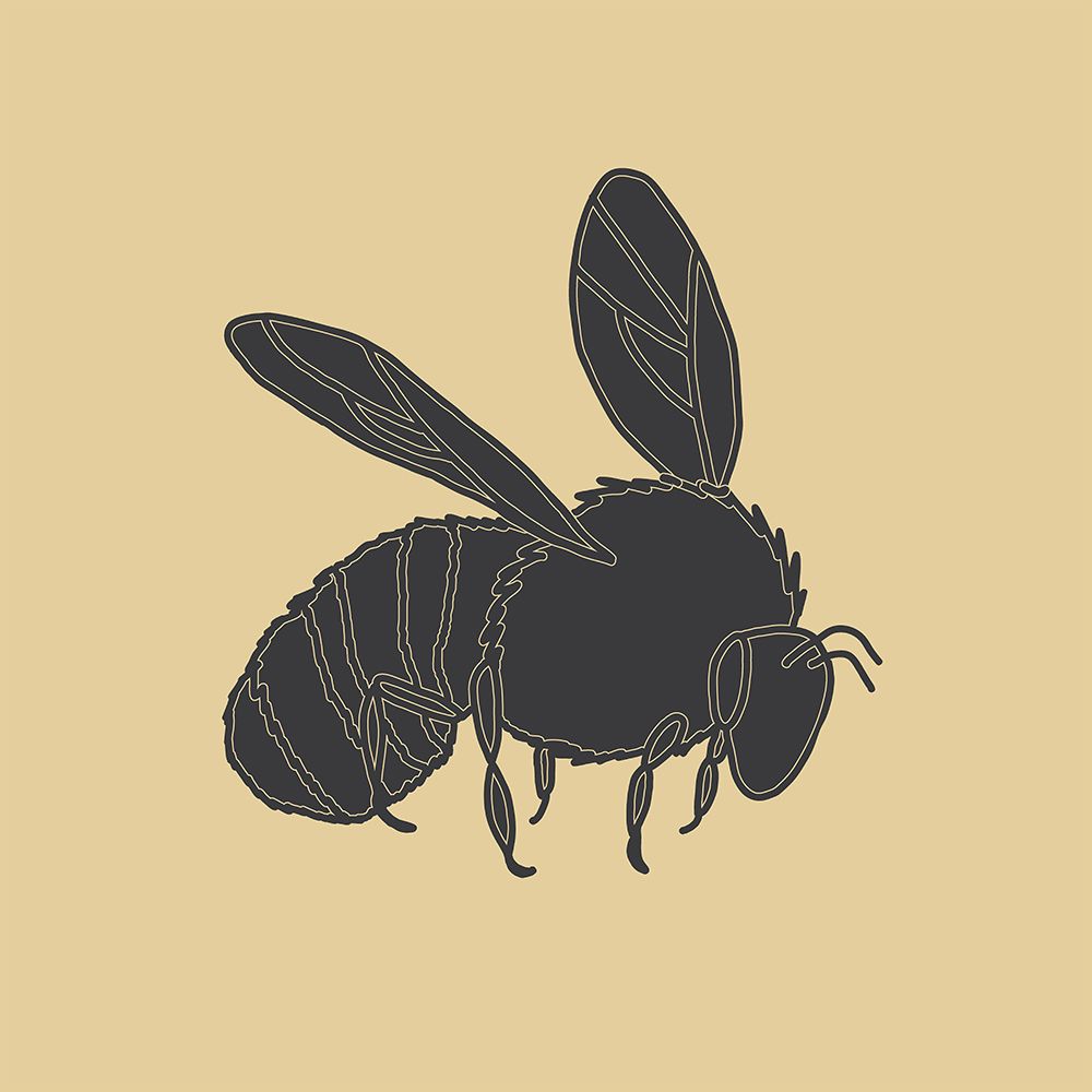 Bees Black And Gold 3 art print by Sweet Melody Designs for $57.95 CAD