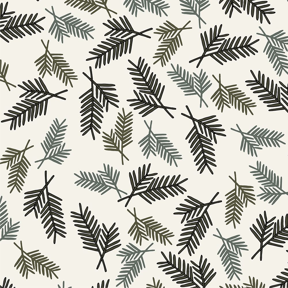 Evergreen Pattern Cream art print by Sweet Melody Designs for $57.95 CAD