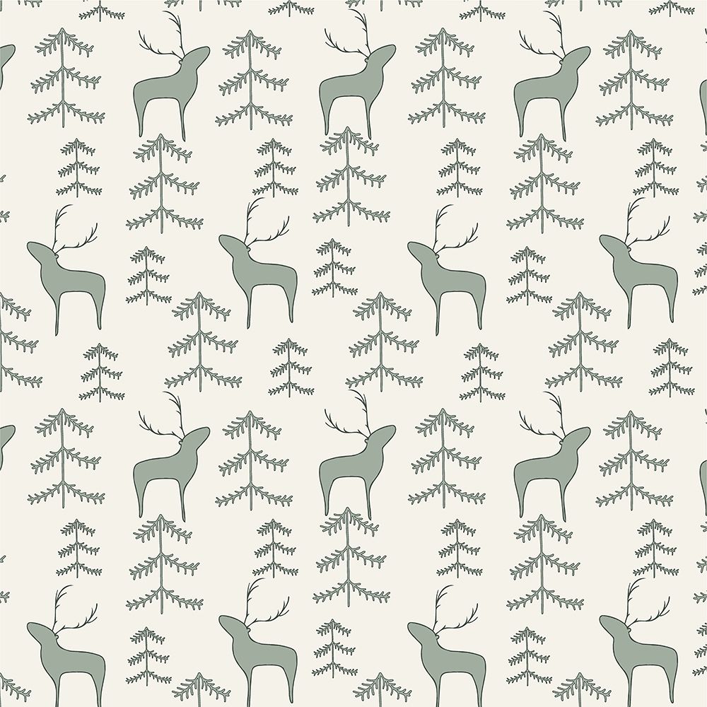 Reindeer Forest Pattern 1 art print by Sweet Melody Designs for $57.95 CAD