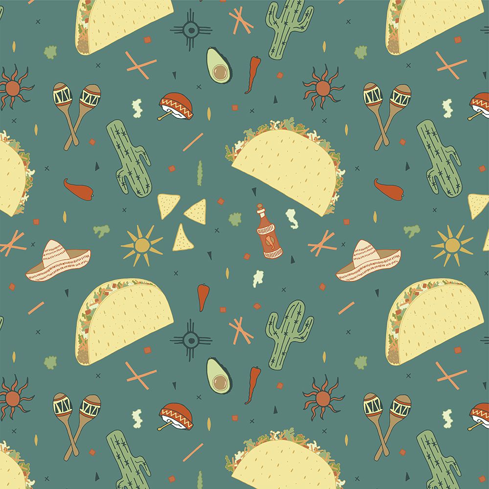 Taco Tuesday Pattern art print by Sweet Melody Designs for $57.95 CAD