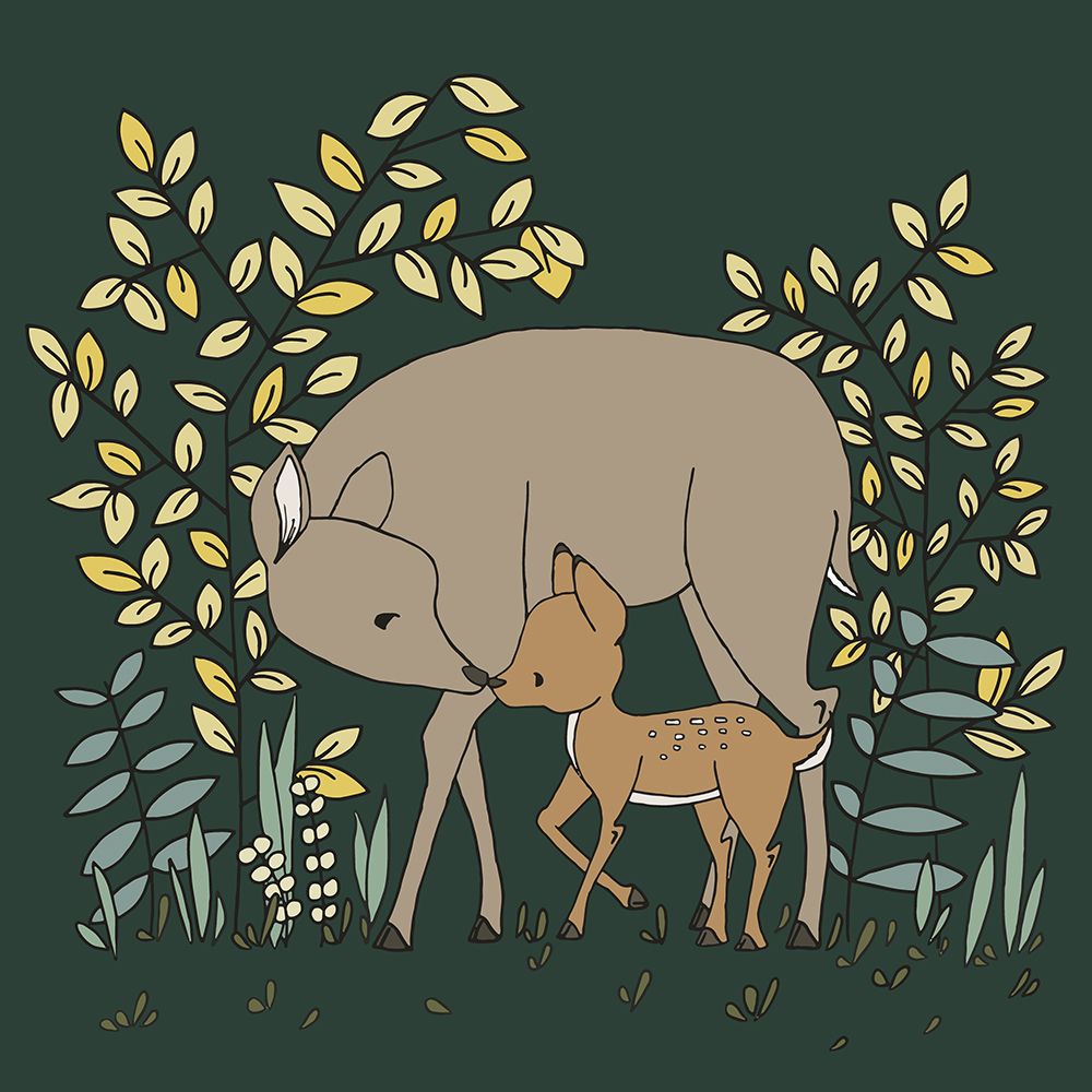 Deer Mama And Baby art print by Sweet Melody Designs for $57.95 CAD