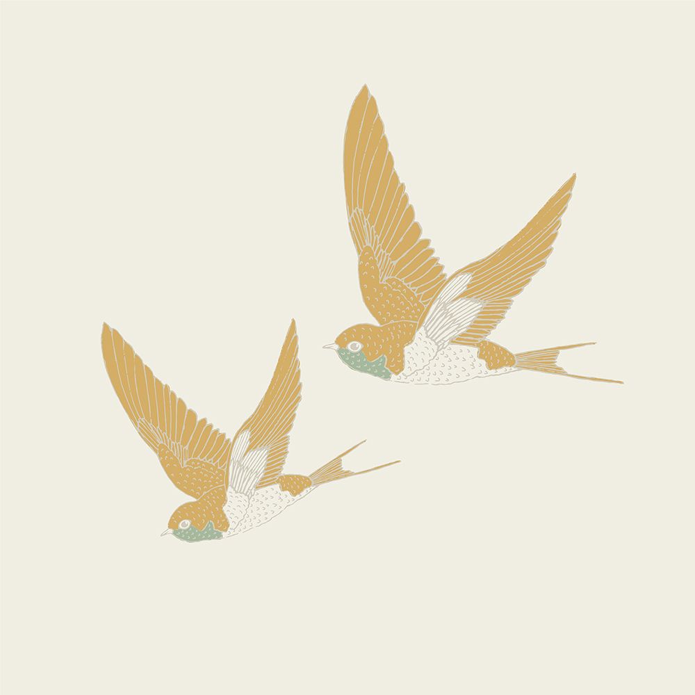 Golden Swallows art print by Sweet Melody Designs for $57.95 CAD