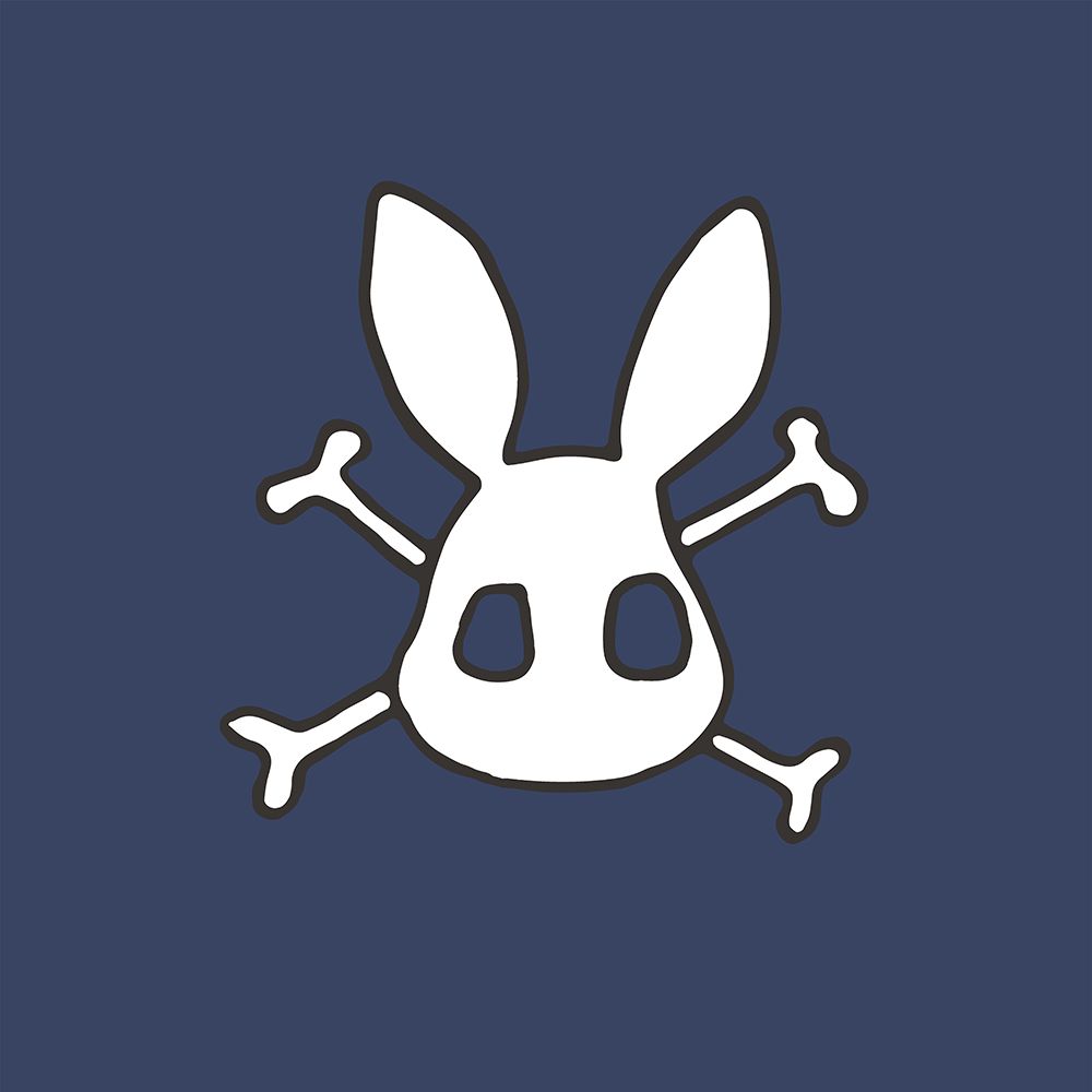 Bunny Skull Crossbones art print by Sweet Melody Designs for $57.95 CAD