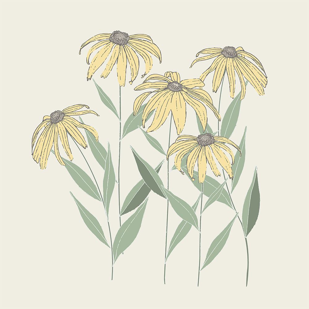 Yellow Susans Cluster art print by Sweet Melody Designs for $57.95 CAD