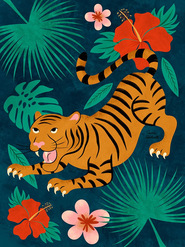 Crouching Tiger 2 art print by Carrie Cantwell for $57.95 CAD