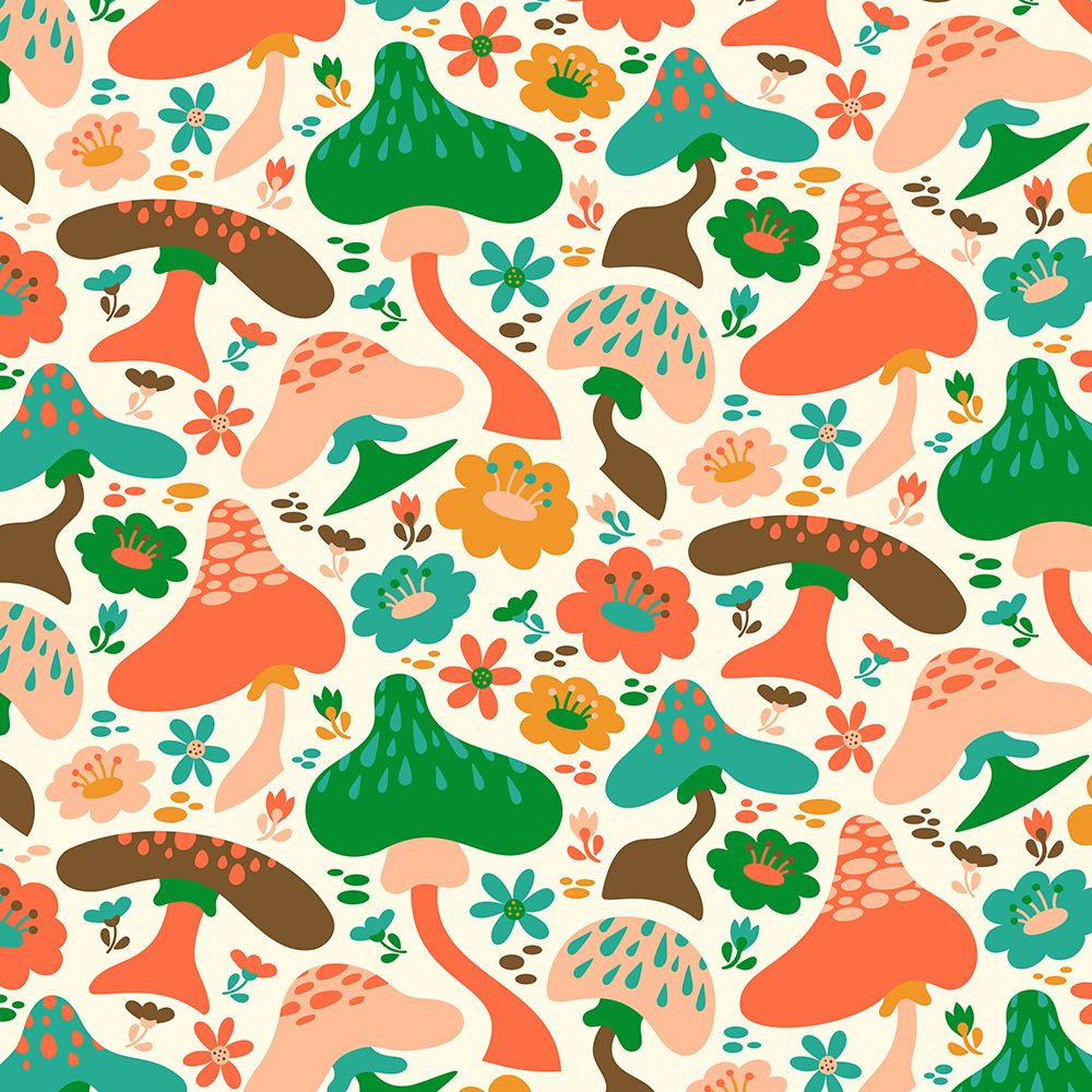 Woodland Flora Pattern art print by Carrie Cantwell for $57.95 CAD