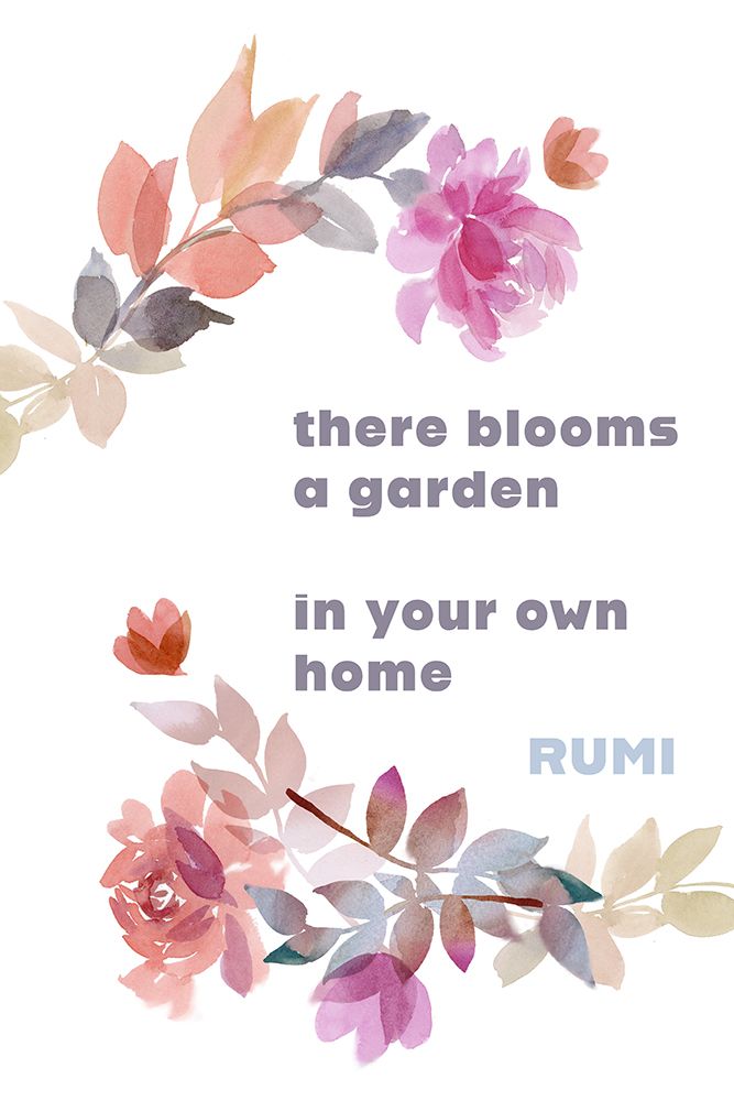 Fleur Sentiment Rumi art print by Dena Ann Adams for $57.95 CAD