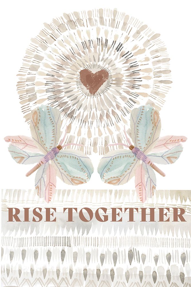 Sun Kissed Serenity Rise Together Sentiment art print by Dena Ann Adams for $57.95 CAD